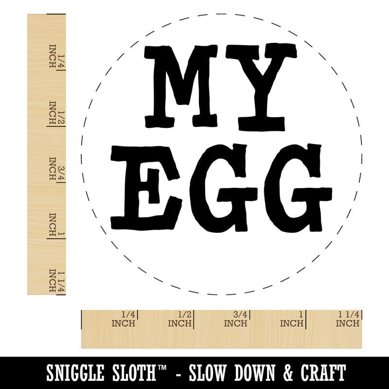 My Egg Fun Text Rubber Stamp for Stamping Crafting Planners