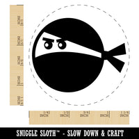 Ninja Face Funny Rubber Stamp for Stamping Crafting Planners