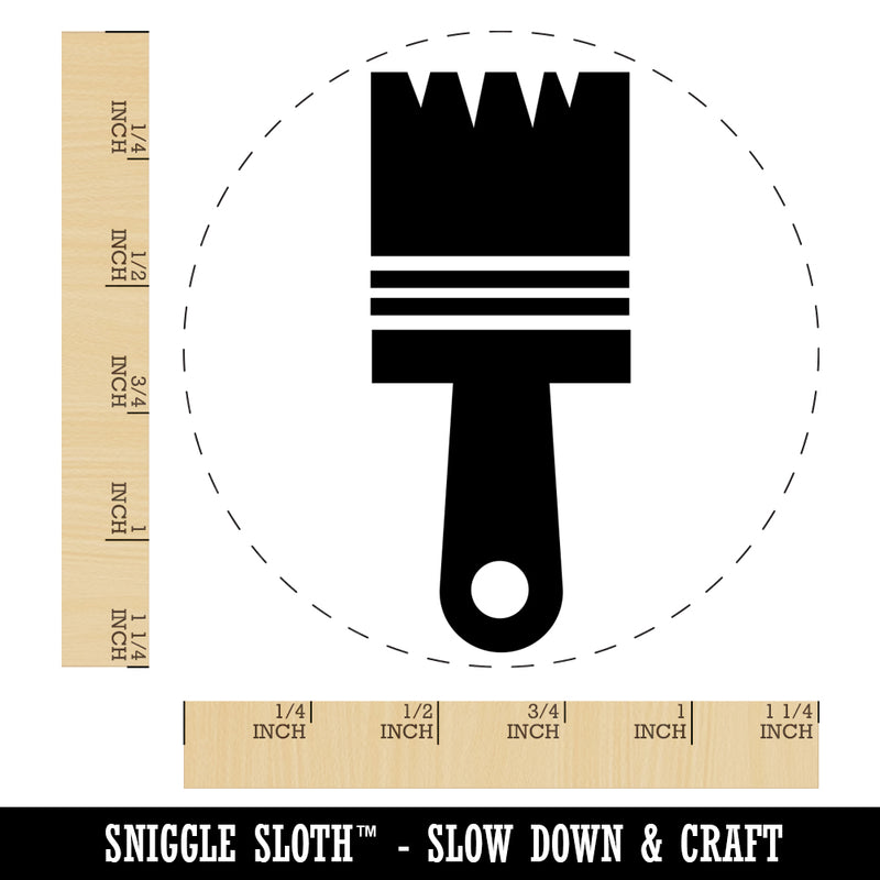 Paintbrush Icon Rubber Stamp for Stamping Crafting Planners