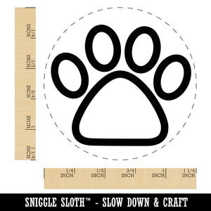 Paw Print Outline Dog Cat Rubber Stamp for Stamping Crafting Planners