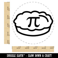 Pi Symbol on Pie Rubber Stamp for Stamping Crafting Planners