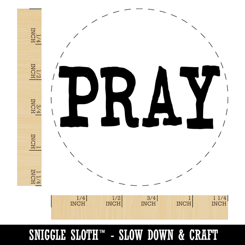 Pray Fun Text Rubber Stamp for Stamping Crafting Planners