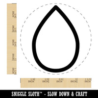 Raindrop Teardrop Outline Rubber Stamp for Stamping Crafting Planners