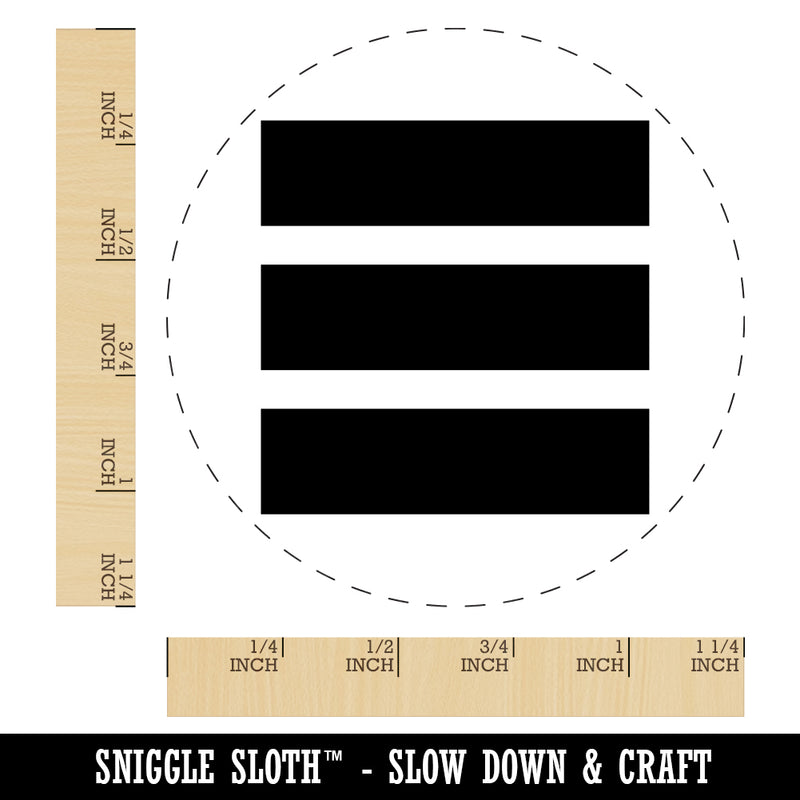 Rectangle Trio Rubber Stamp for Stamping Crafting Planners