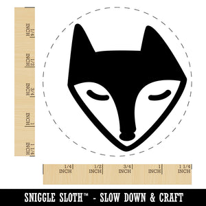 Resting Fox Face Rubber Stamp for Stamping Crafting Planners