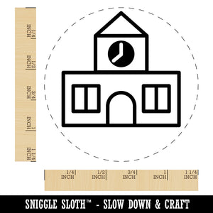 School Building Icon Rubber Stamp for Stamping Crafting Planners
