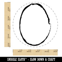 Sketchy Oval Border Outline Rubber Stamp for Stamping Crafting Planners