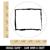 Sketchy Rectangle Border Outline Rubber Stamp for Stamping Crafting Planners