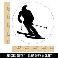 Skiing Skier Solid Rubber Stamp for Stamping Crafting Planners