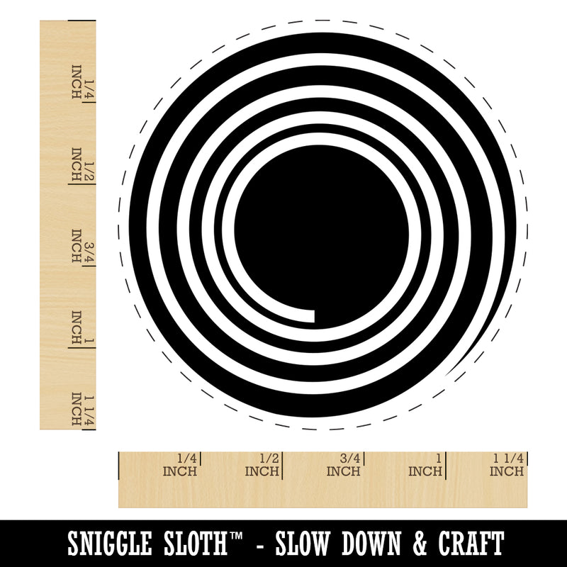 Spiral Swirl in Circle Rubber Stamp for Stamping Crafting Planners