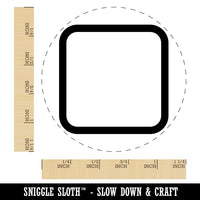 Square Rounded Corners Border Outline Rubber Stamp for Stamping Crafting Planners