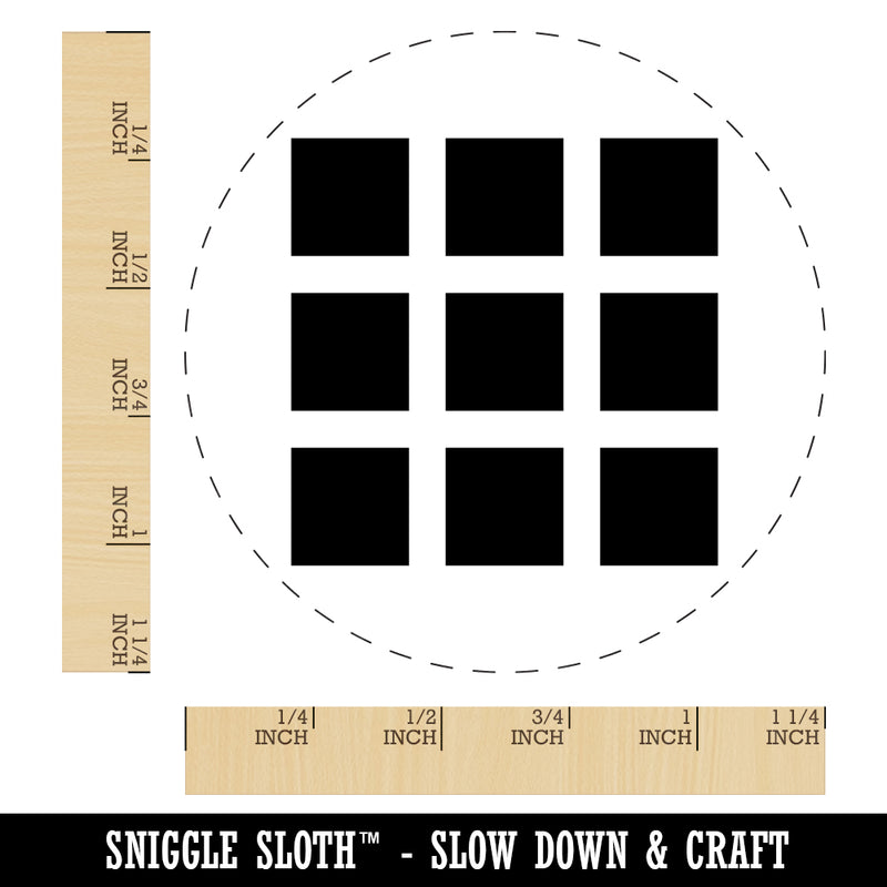 Squares Grid Rubber Stamp for Stamping Crafting Planners