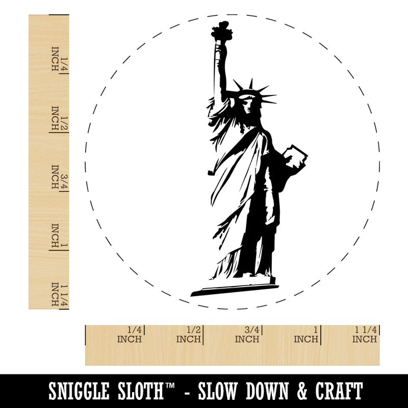 Statue of Liberty Sketch Rubber Stamp for Stamping Crafting Planners