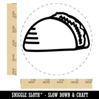 Taco Doodle Rubber Stamp for Stamping Crafting Planners
