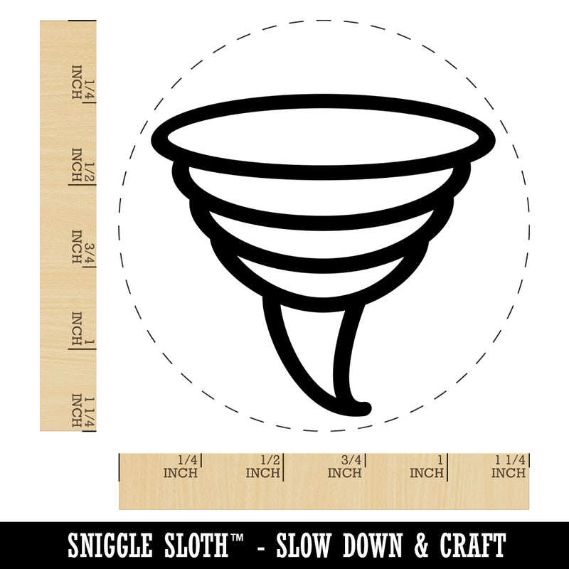 Tornado Icon Rubber Stamp for Stamping Crafting Planners