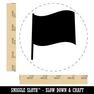 Waving Flag Solid Rubber Stamp for Stamping Crafting Planners