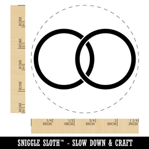 Wedding Rings Overlapping Rubber Stamp for Stamping Crafting Planners
