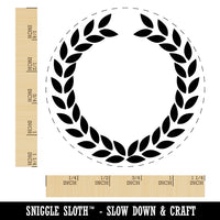 Wreath Laurel Branch Circle Frame Rubber Stamp for Stamping Crafting Planners
