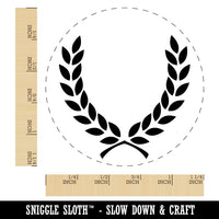 Wreath Laurel Branch Frame Rubber Stamp for Stamping Crafting Planners
