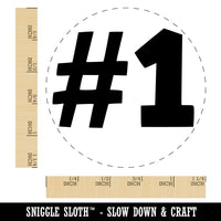 #1 Number One Fun Text Rubber Stamp for Stamping Crafting Planners