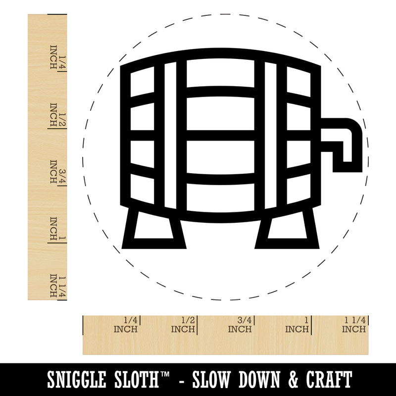 Beer Keg Icon Rubber Stamp for Stamping Crafting Planners