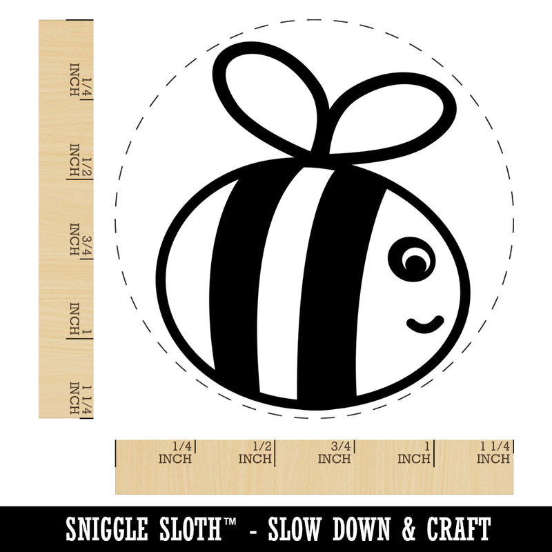 Buzzy Bumble Bee Rubber Stamp for Stamping Crafting Planners