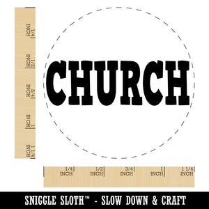 Church Fun Text Rubber Stamp for Stamping Crafting Planners
