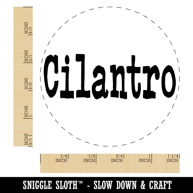 Cilantro Herb Fun Text Rubber Stamp for Stamping Crafting Planners