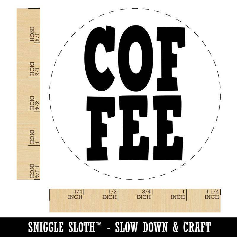 Coffee Stacked Fun Text Rubber Stamp for Stamping Crafting Planners