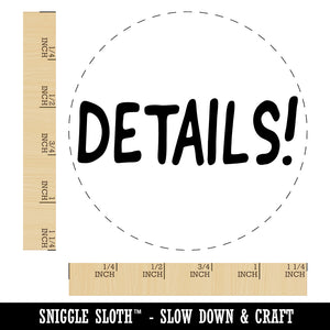 Details Text Rubber Stamp for Stamping Crafting Planners