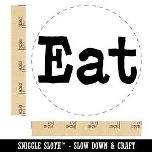 Eat Fun Text Rubber Stamp for Stamping Crafting Planners