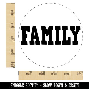 Family Fun Text Rubber Stamp for Stamping Crafting Planners