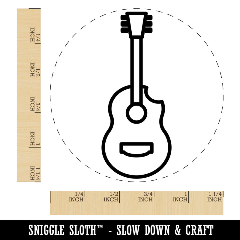 Guitar Music Rubber Stamp for Stamping Crafting Planners