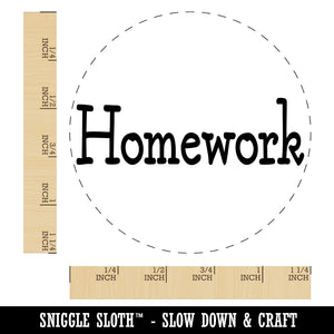 Homework Fun Text Rubber Stamp for Stamping Crafting Planners