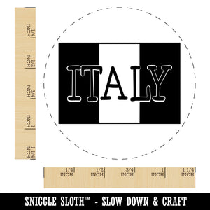 Italy Flag Text Rubber Stamp for Stamping Crafting Planners