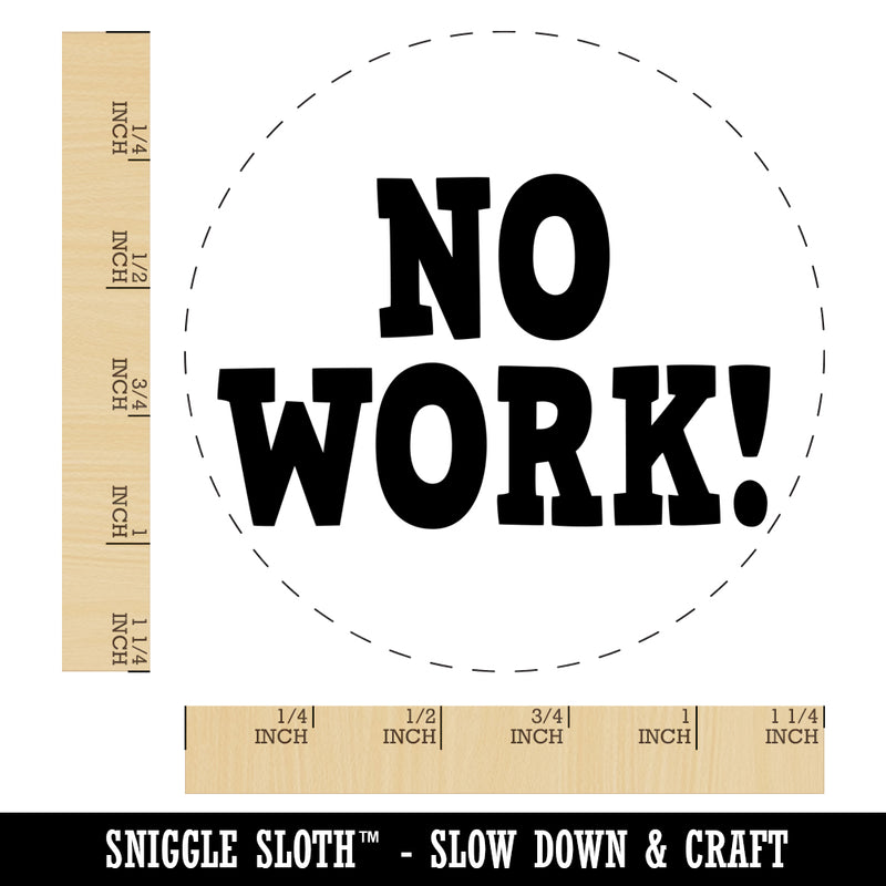 No Work Teacher Fun Text Rubber Stamp for Stamping Crafting Planners