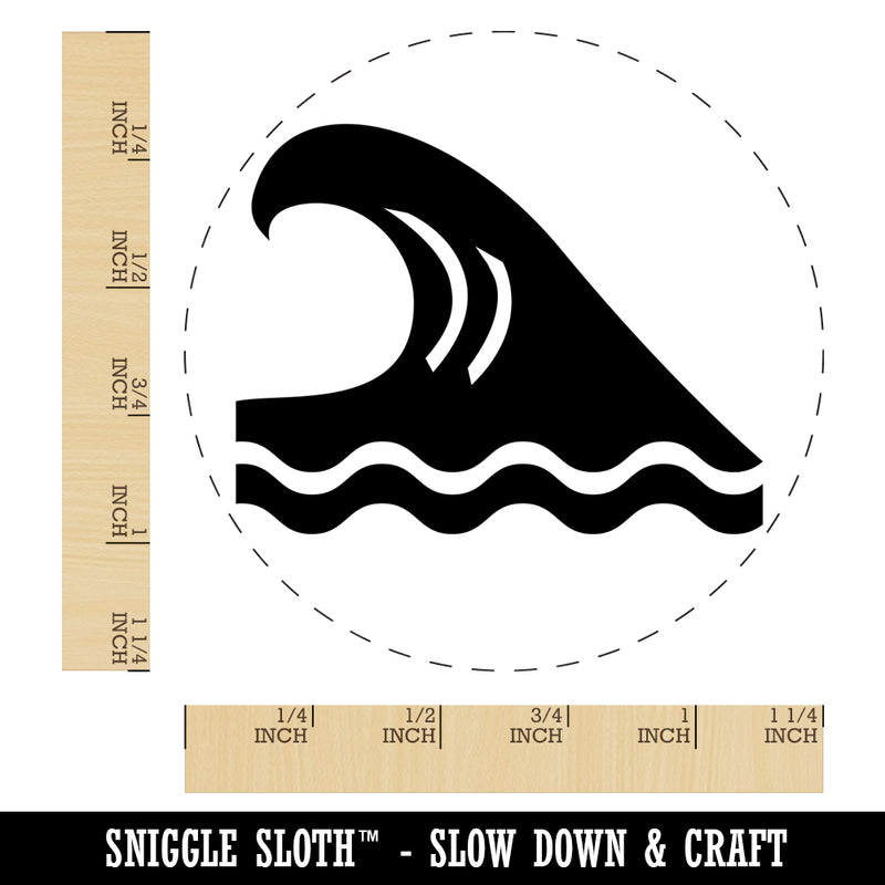 Ocean Surf Wave Beach Rubber Stamp for Stamping Crafting Planners