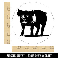 Pig Sketch Rubber Stamp for Stamping Crafting Planners