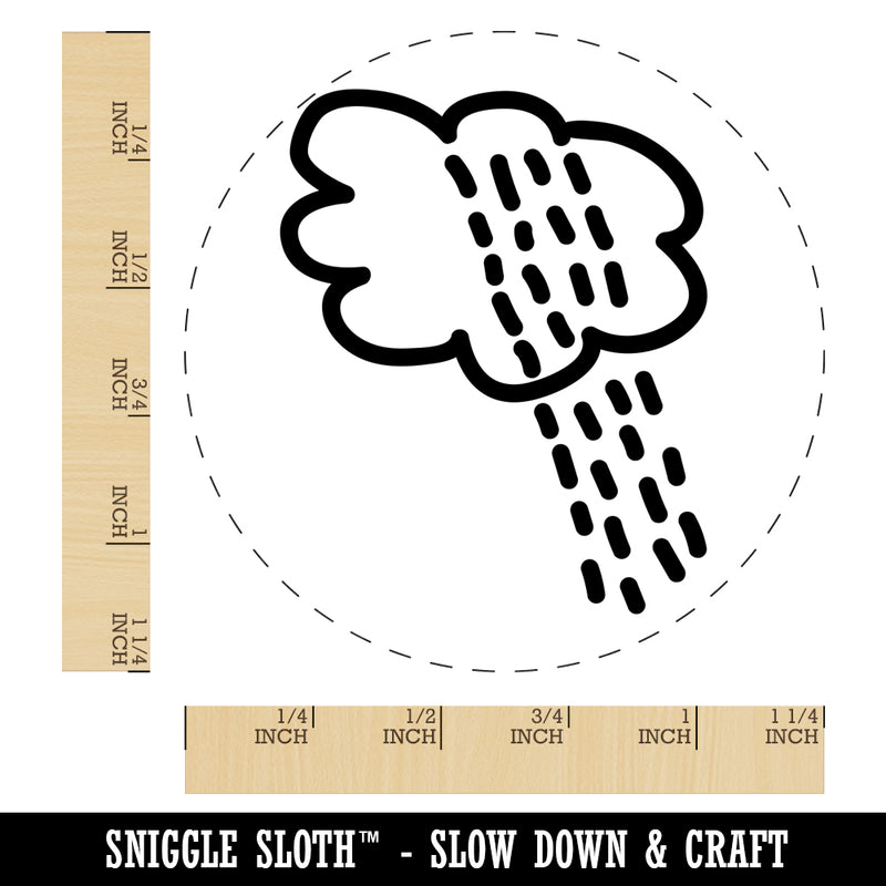 Rain Storm Doodle Rubber Stamp for Stamping Crafting Planners