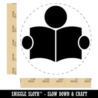 Reading Book Library Icon Rubber Stamp for Stamping Crafting Planners
