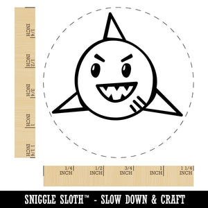 Shark Face Doodle Rubber Stamp for Stamping Crafting Planners