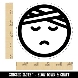 Sick Ill Face Hospital Bandage Emoticon Rubber Stamp for Stamping Crafting Planners