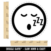 Sleeping Face Tired Emoticon Rubber Stamp for Stamping Crafting Planners