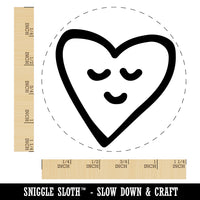 Sleeping Heart Doodle Rubber Stamp for Stamping Crafting Planners