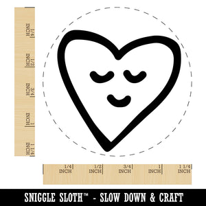 Sleeping Heart Doodle Rubber Stamp for Stamping Crafting Planners