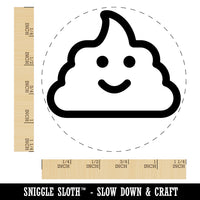 Smile Poop Face Emoticon Rubber Stamp for Stamping Crafting Planners