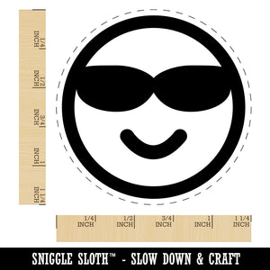 Sunglasses Cool Smile Happy Emoticon Rubber Stamp for Stamping Crafting Planners