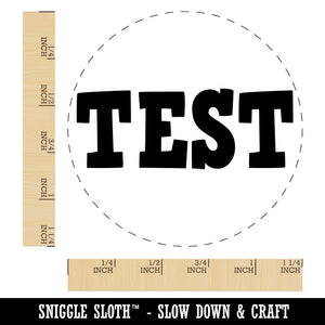 Test Fun Text Rubber Stamp for Stamping Crafting Planners