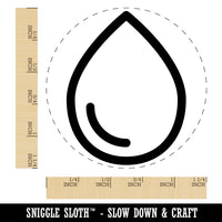 Water Drop Icon Outline Rubber Stamp for Stamping Crafting Planners