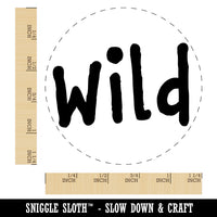 Wild Fun Text Rubber Stamp for Stamping Crafting Planners